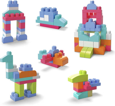 Mega Bloks Roze Bouwstenen Set - 60 Stuks