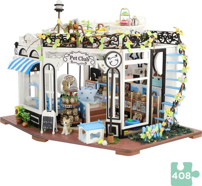 Crafts&Co Miniatuur Poppenhuis Kit - Dierenwinkel 'The Pet Club'