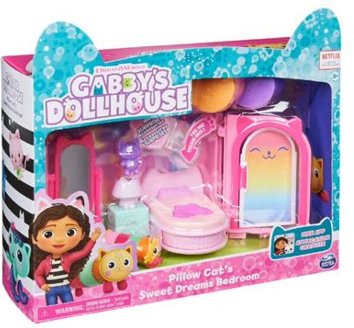 Gabby's Poppenhuis Sweet Dreams Slaapkamer Set met Kat