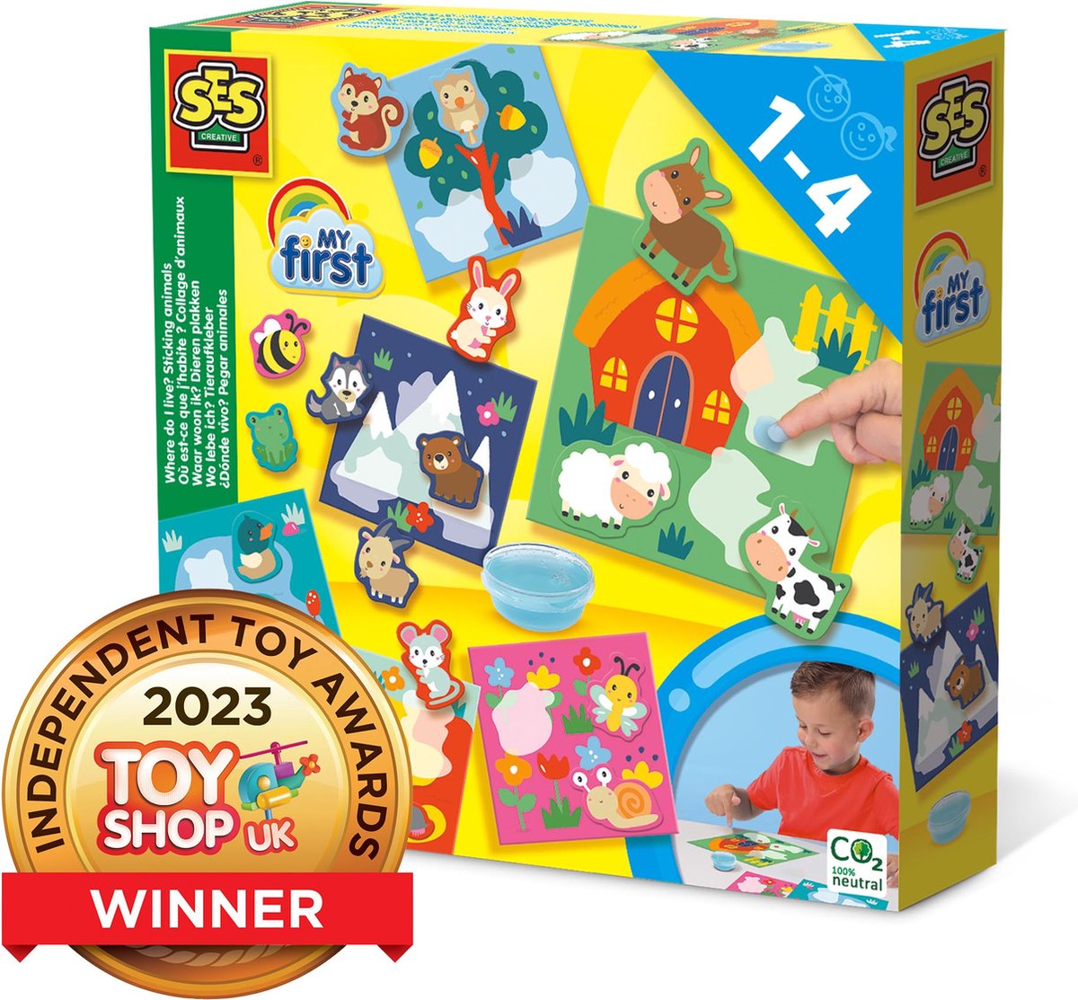 SES Creative Mijn Eerste Dierenhuisjes Collageset
