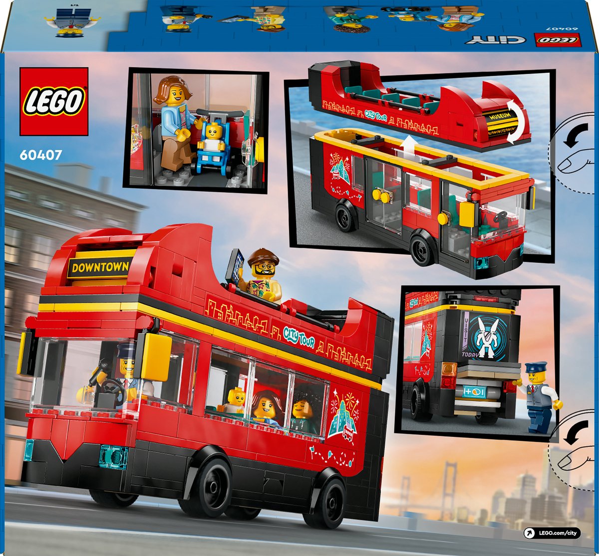 LEGO City Rode Dubbeldekker Toeristenbus - 60407