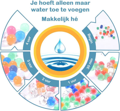 PLAY-IT Waterabsorberende Kralen 8-9mm - 10500 stuks