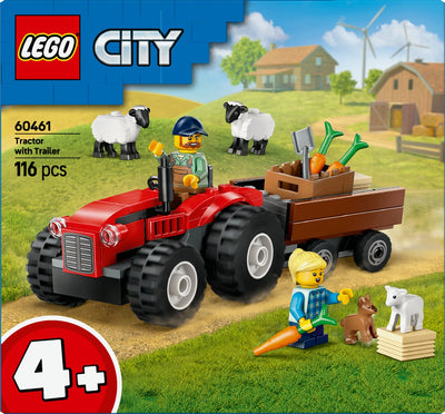 LEGO City Rode Tractor met Aanhanger en Schaap - 60461
