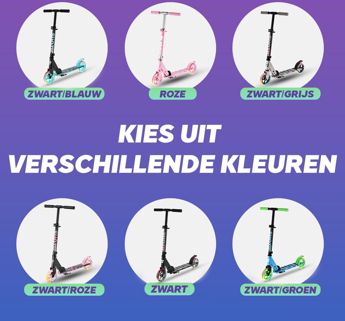 Suotu Kinderstep met LED Verlichting voor Jongens en Meisjes