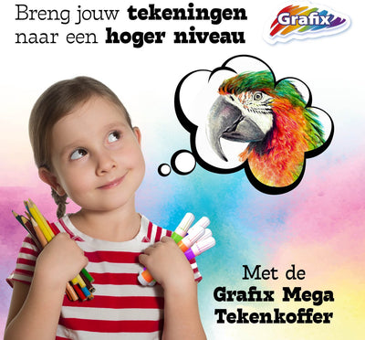 Grafix 86-delige Creatieve Teken- en Knutselset voor Kinderen