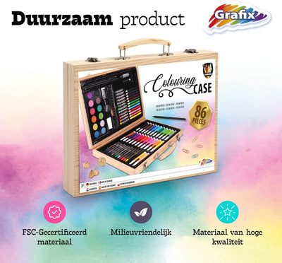 Grafix 86-delige Creatieve Teken- en Knutselset voor Kinderen