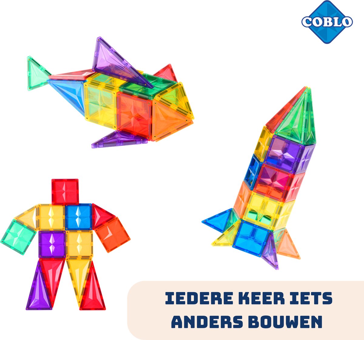 COBLO Classic Magnetisch Speelgoed 35-delig met Opbergzak