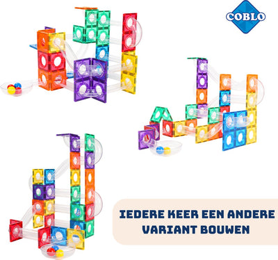 COBLO Marble Track Magnetisch Bouwspeelgoed - 100 stuks
