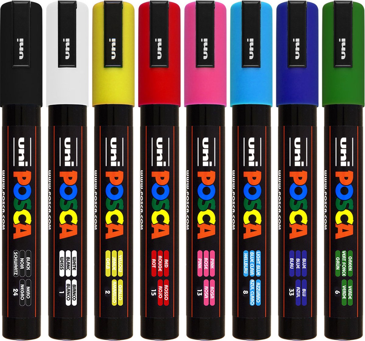 Posca Standaard Kleuren Markers PC5M 2,5 mm