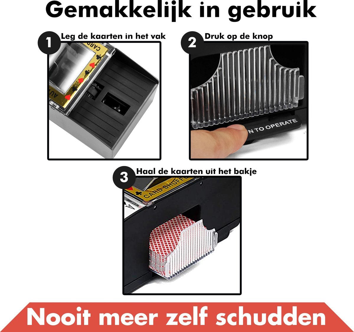 Sans Marque Automatische Kaartenschudmachine