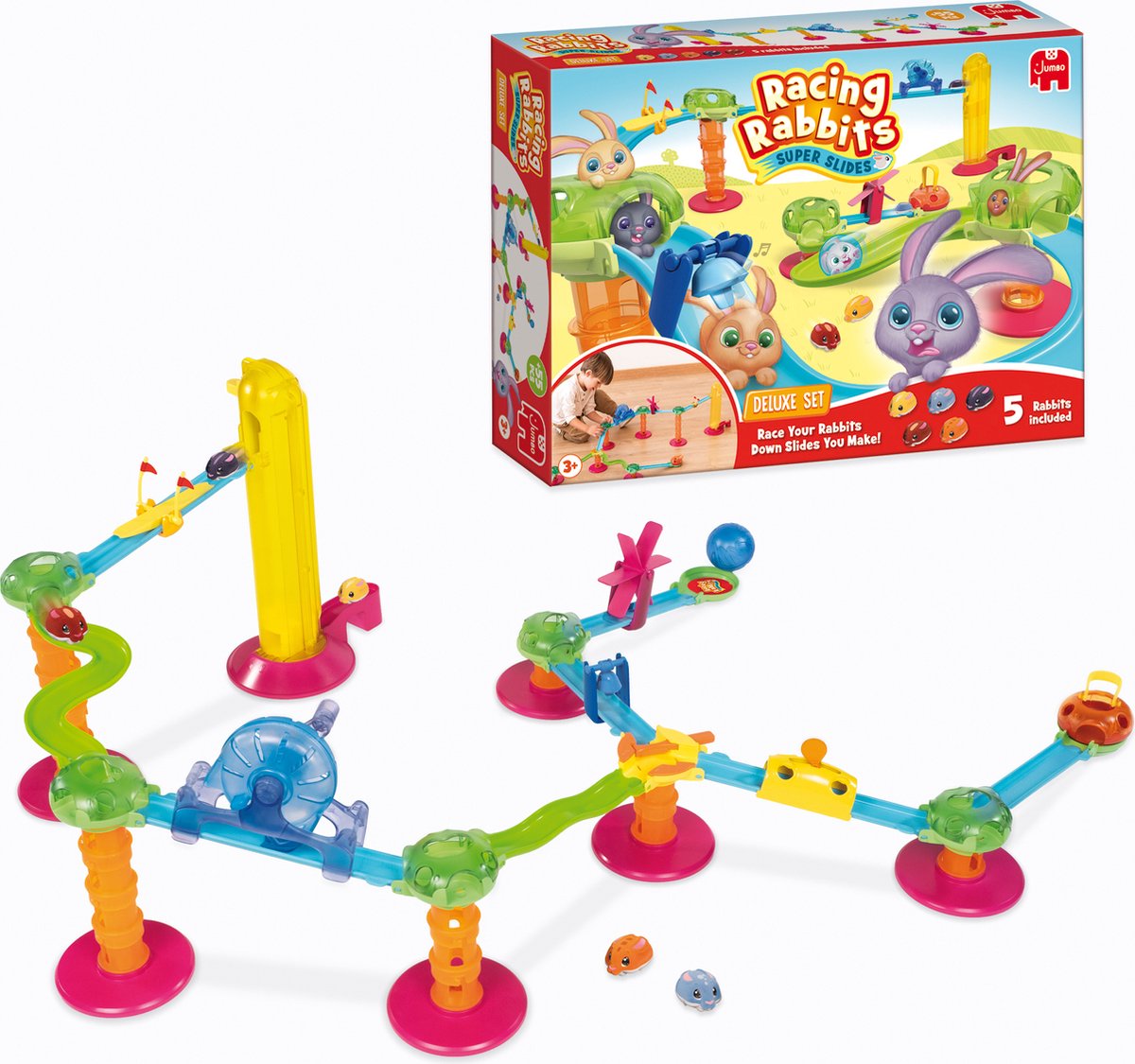 Jumbo Racing Rabbits Deluxe Knikkerset voor Kinderen 3+
