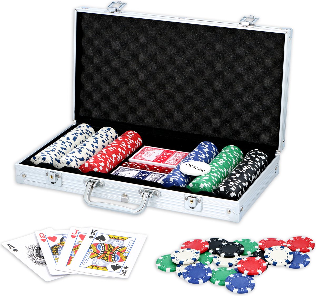 Sans Marque Poker Set in Handige Koffer - 300 Stuks