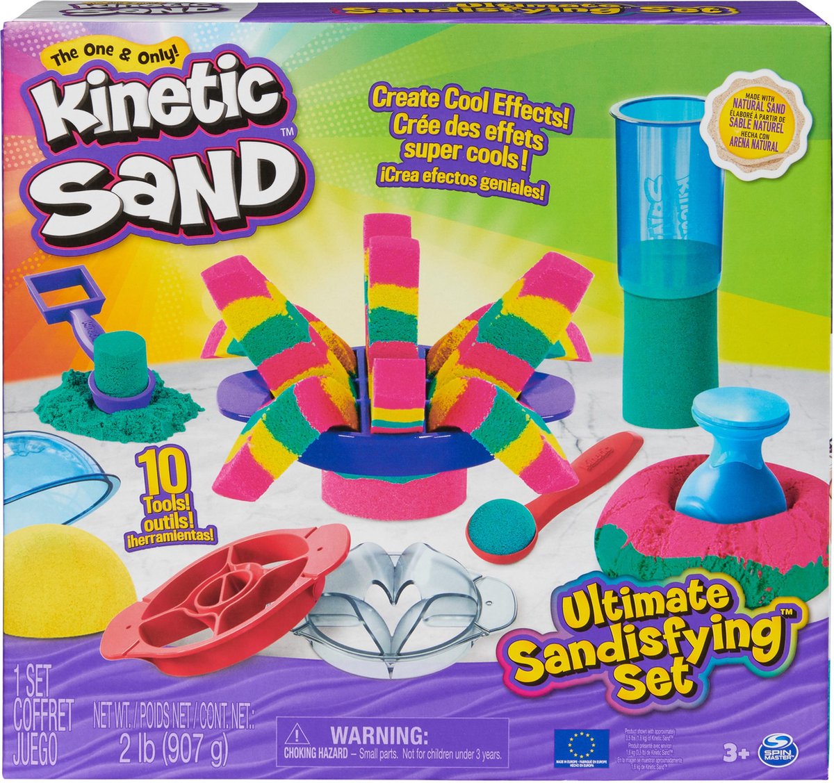 Kinetic Sand Ultieme Sandisfying Set met 907g Zand en 10 Tools