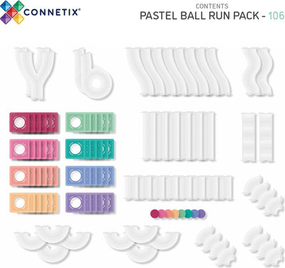Connetix Pastel Knikkerbaan Set - 106 Stuks