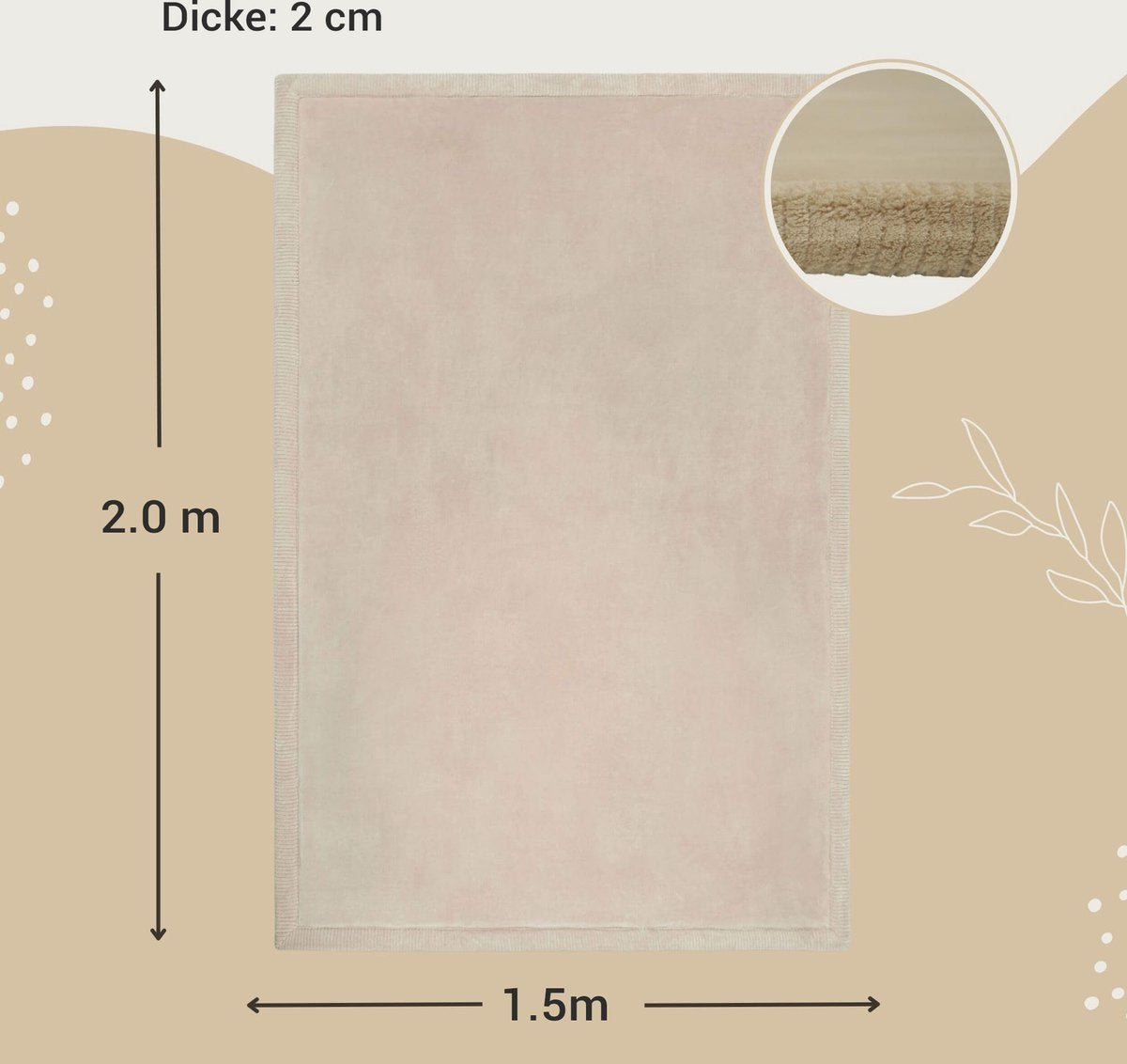 Hakuna Matte Koraalroze Speelmat voor Baby 200x150x2cm