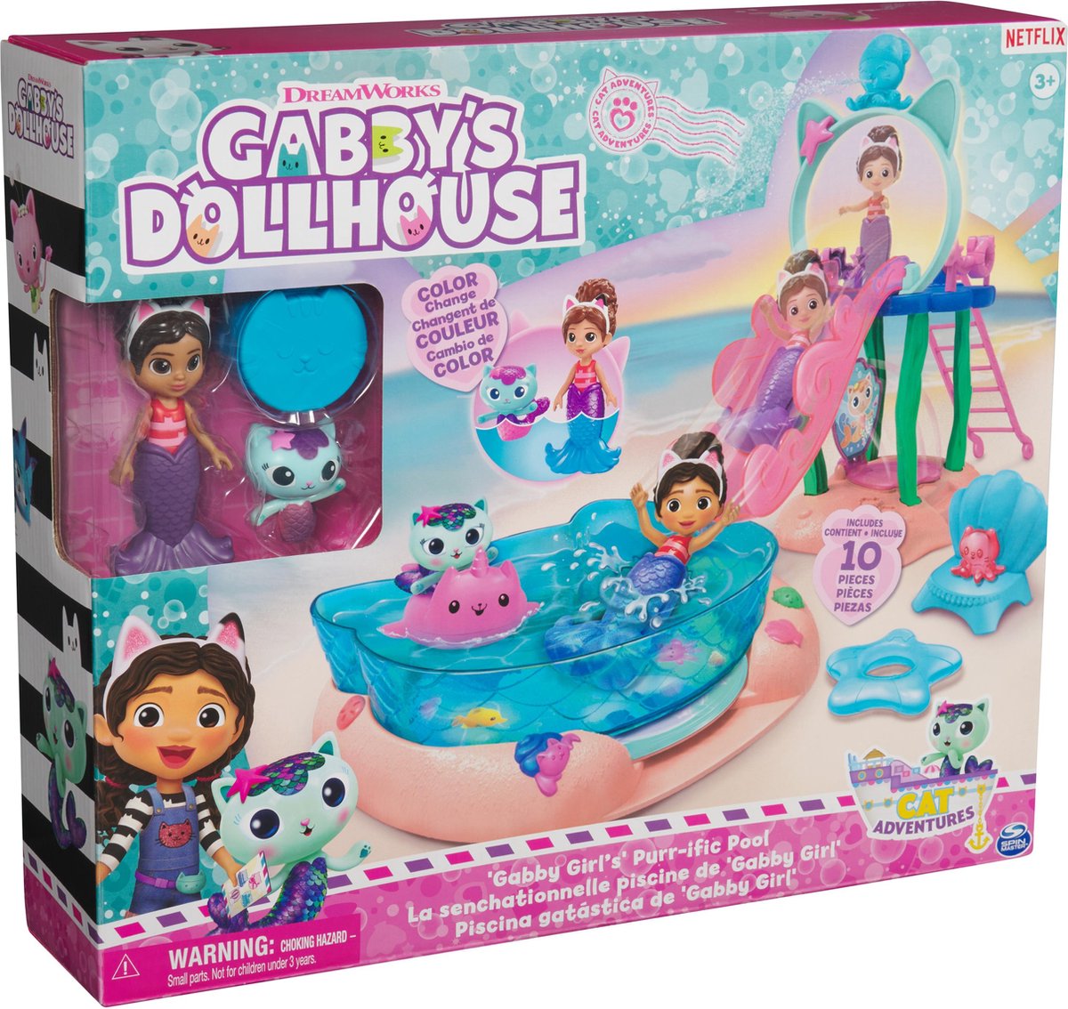 Gabby's Poppenhuis Cattastic Zwembad Speelset met Figuren
