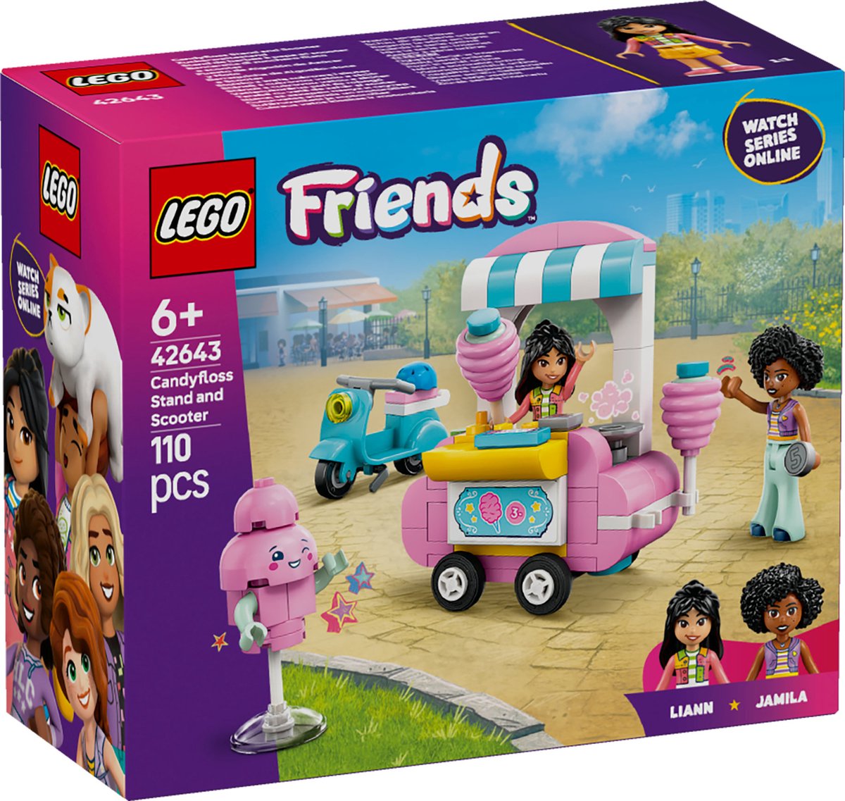 LEGO Friends Snoepkraam met Suikerspin & Scooter - 42643
