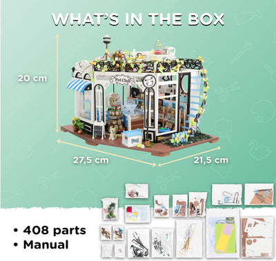 Crafts&Co Miniatuur Poppenhuis Kit - Dierenwinkel 'The Pet Club'