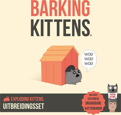 Exploding Kittens Uitbreiding Barking Kittens Kaartspel