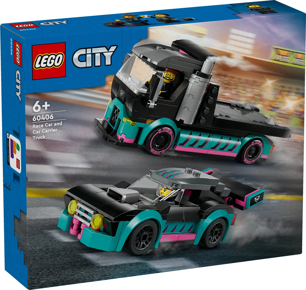 LEGO City Racewagen en Transportvrachtwagen - 60406