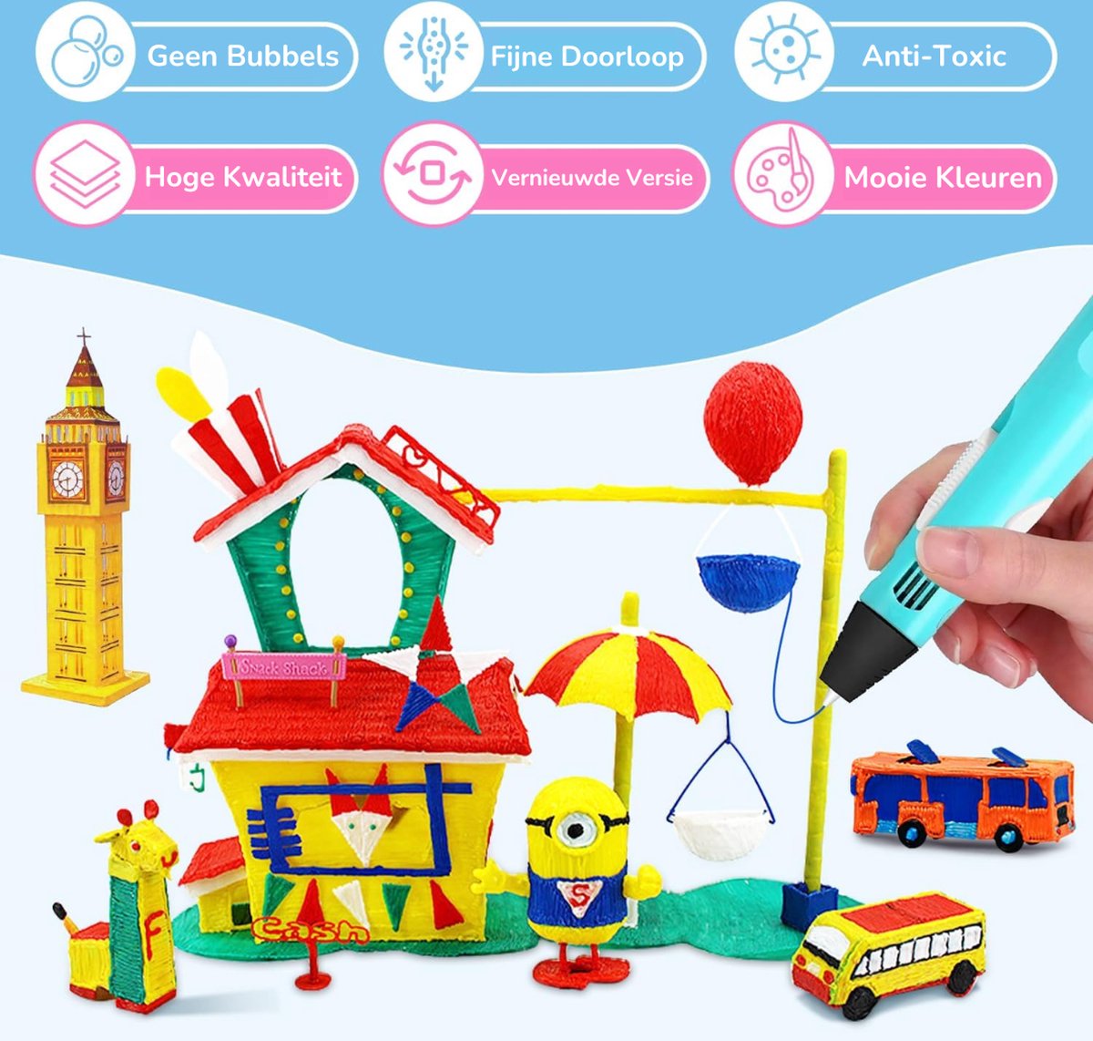 CRYTIVE 3D Pen Startset voor Kinderen en Volwassenen