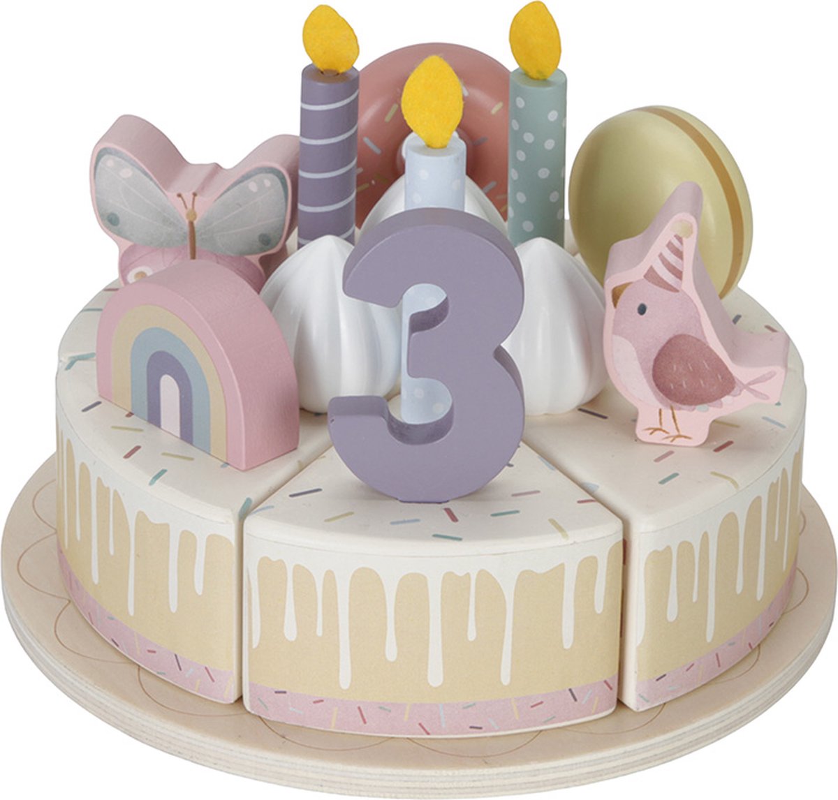 Little Dutch Houten Verjaardagstaart Roze FSC