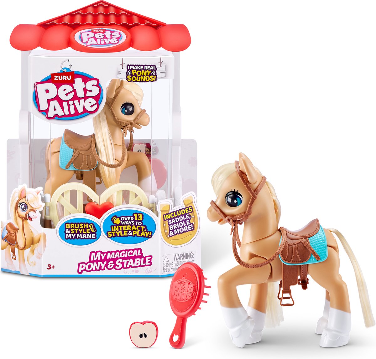 PETS ALIVE Magisch Pony Speelset met Stal - 32cm