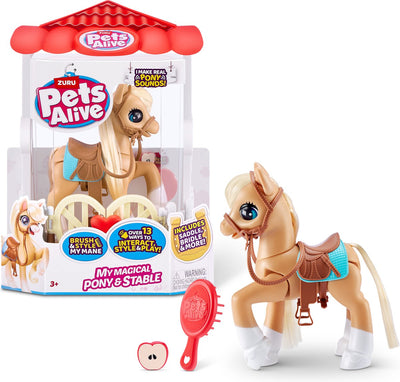 PETS ALIVE Magisch Pony Speelset met Stal - 32cm