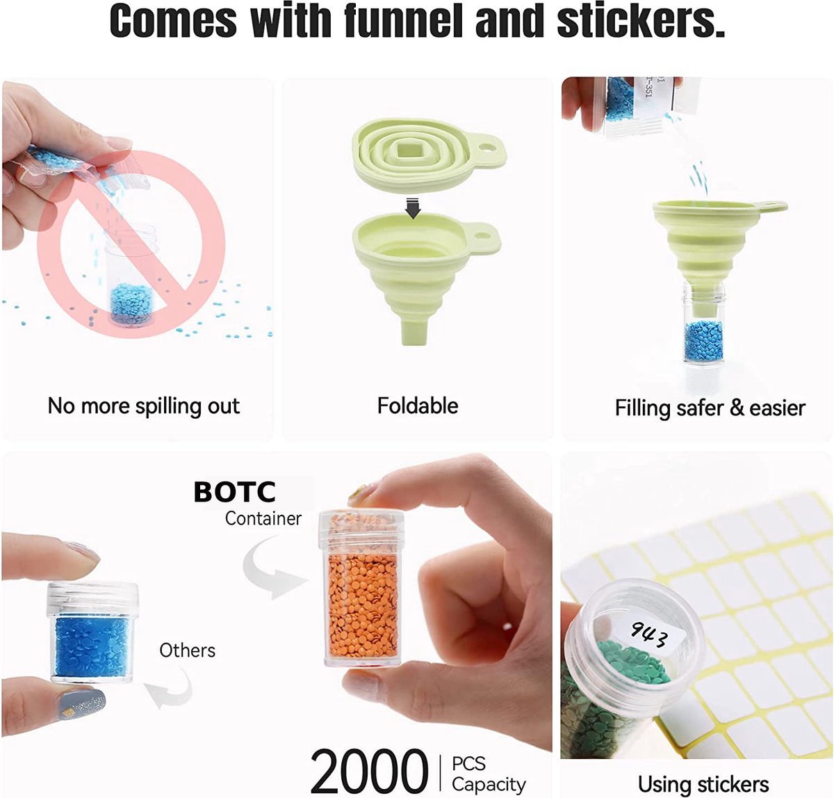 BOTC Diamond Painting Opbergdoos met 60 Potjes en Toolkit