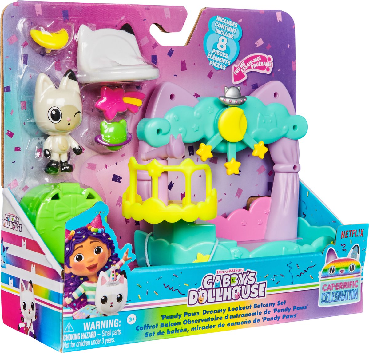 Gabby's Poppenhuis Pandy Paws Sterrenkijk Balkon Speelset