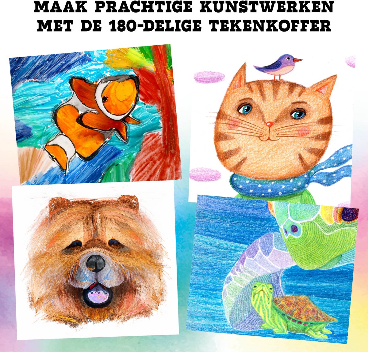 Grafix MEGA XXL Creatieve Tekenset voor Kinderen - 180 Stuks