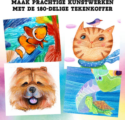 Grafix MEGA XXL Creatieve Tekenset voor Kinderen - 180 Stuks