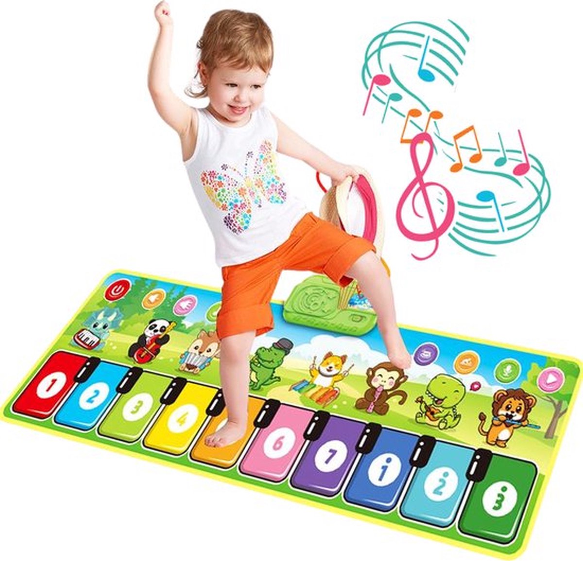 KosmoKids® Muzikaal Diertapijt voor Kinderen - Dans & Piano