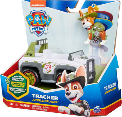 PAW Patrol Tracker Voertuig met Verzamelbare Figurine - 15 cm