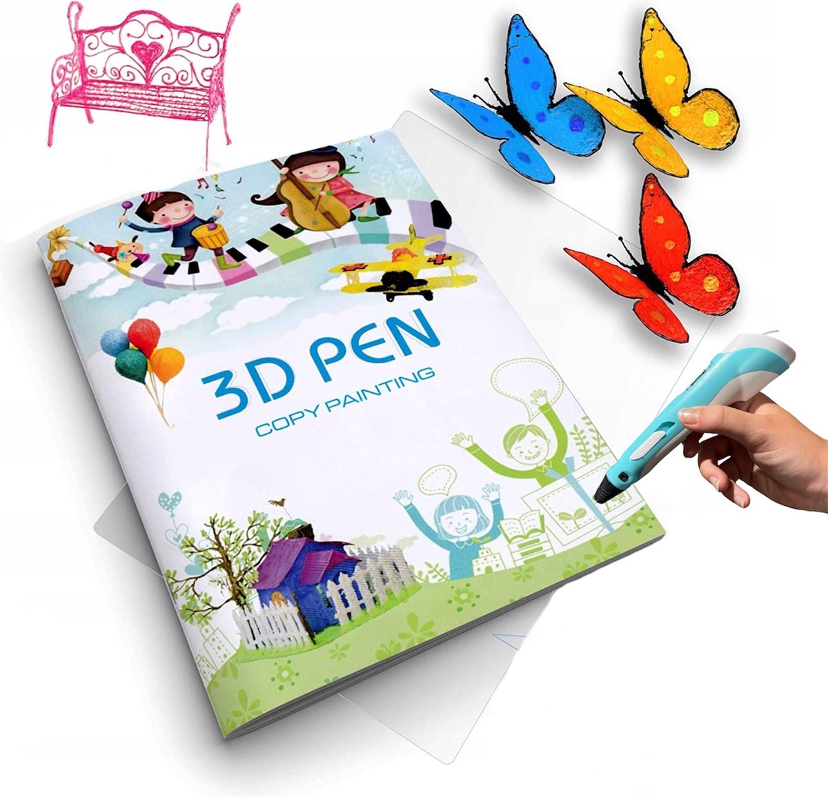Vleugel 3D Pen Tekenboek voor Kinderen - Inspirerende Modellen