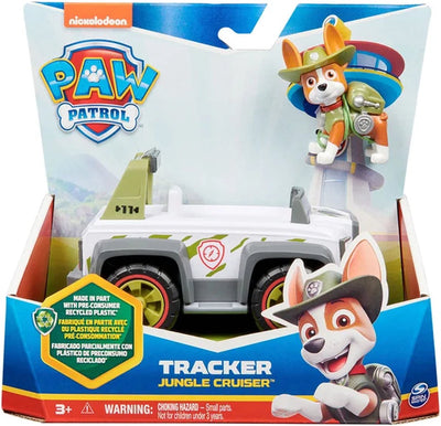PAW Patrol Tracker Voertuig met Verzamelbare Figurine - 15 cm