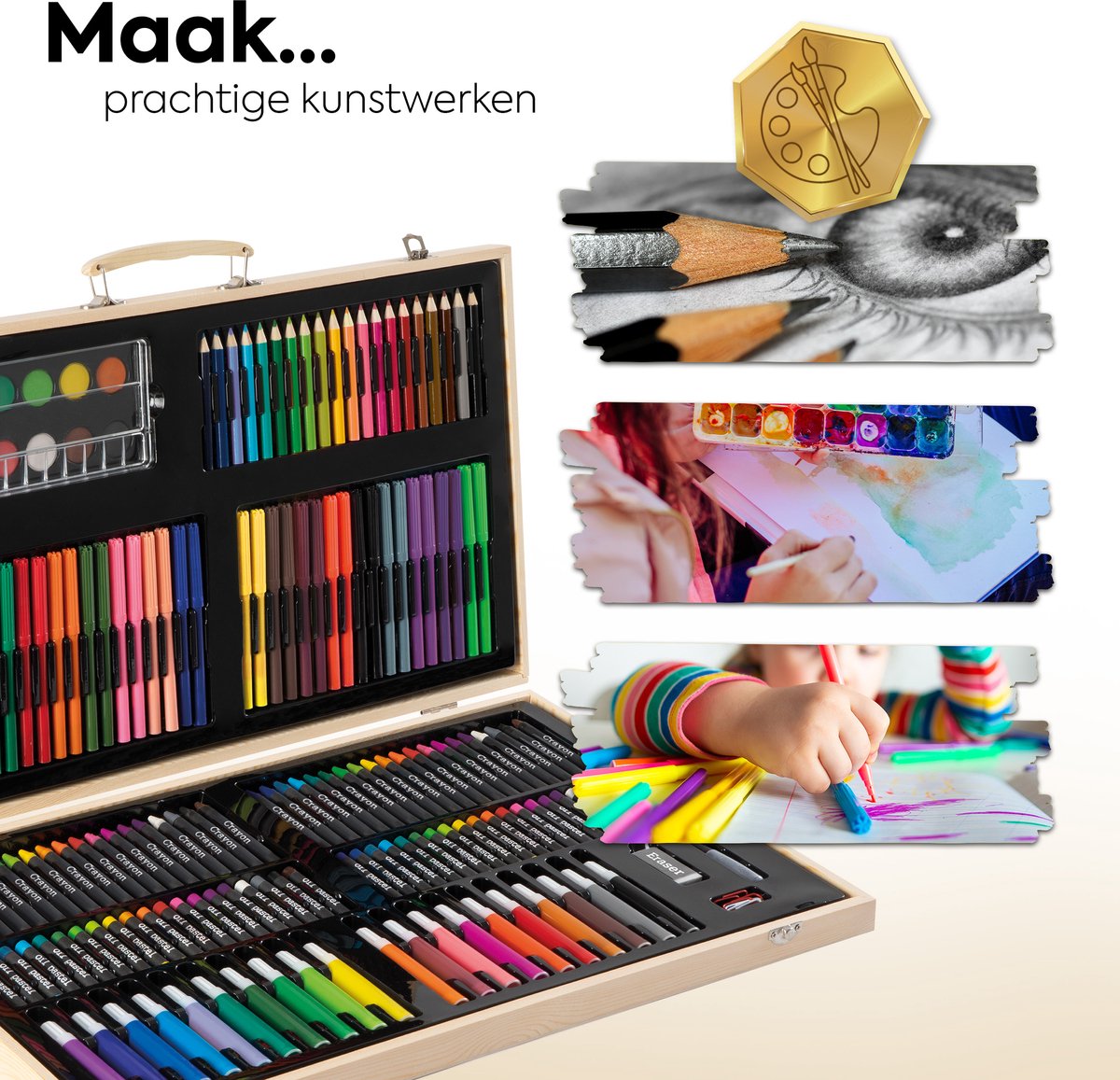 Grafix MEGA XXL Creatieve Tekenset voor Kinderen - 180 Stuks