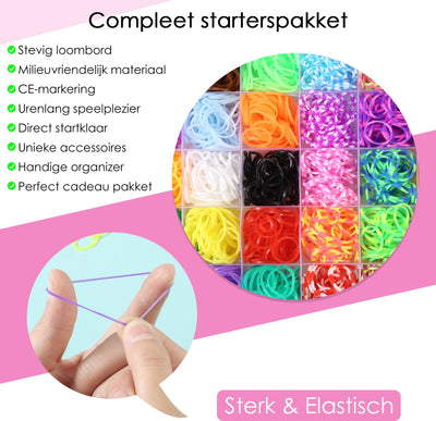 Behave Loom Bands Starterpakket - 38 Kleuren & Accessoires