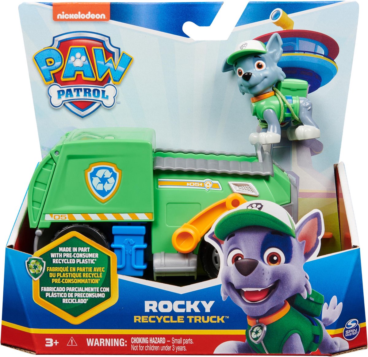 PAW Patrol Rocky's Recycleerwagen met Verzamelbare Figuur