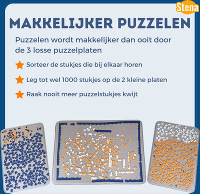 Stena Portapuzzle Deluxe 1000 Stukjes - 80x58cm
