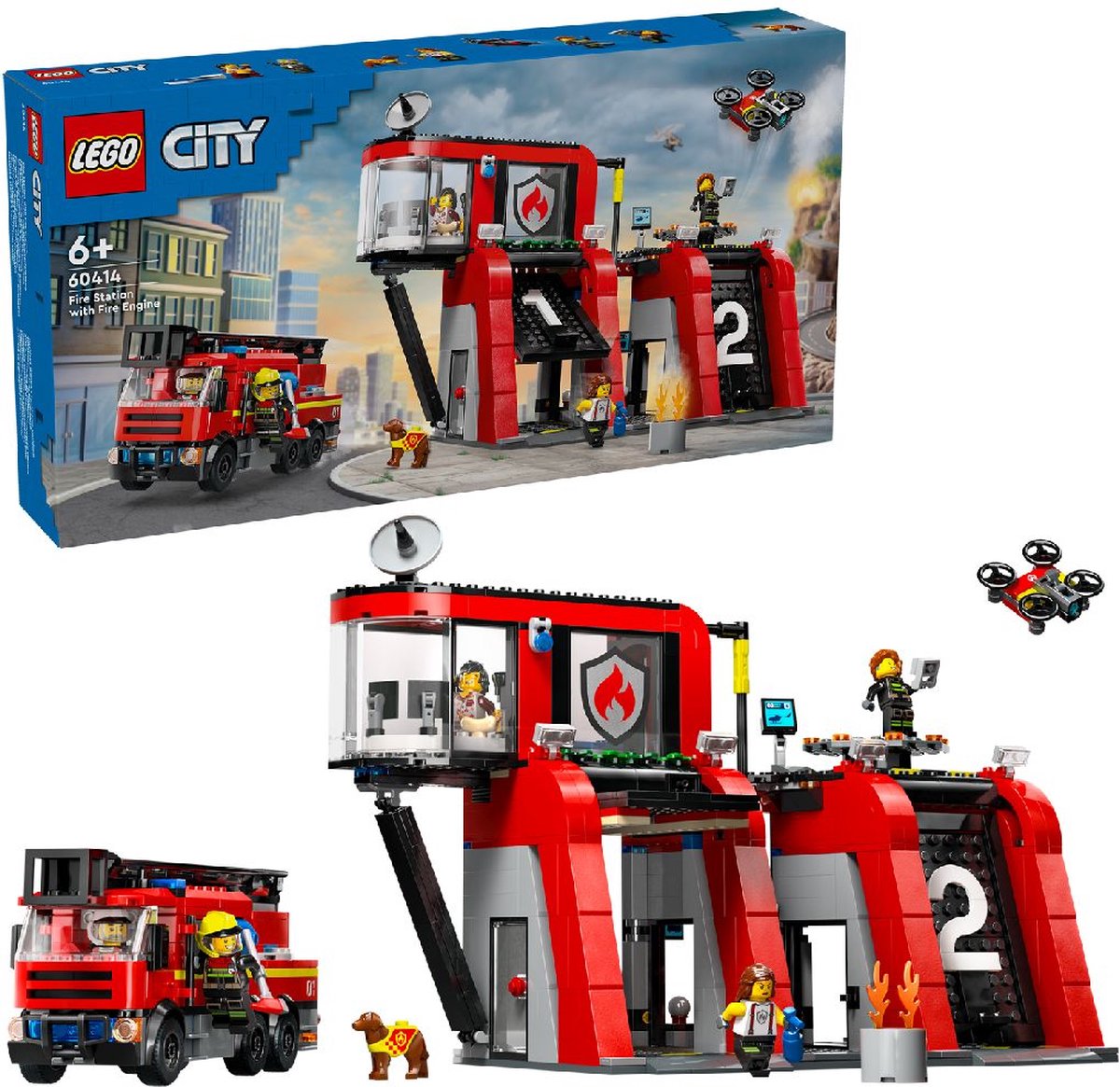 LEGO City Brandweerkazerne en Brandweerwagen - 60414
