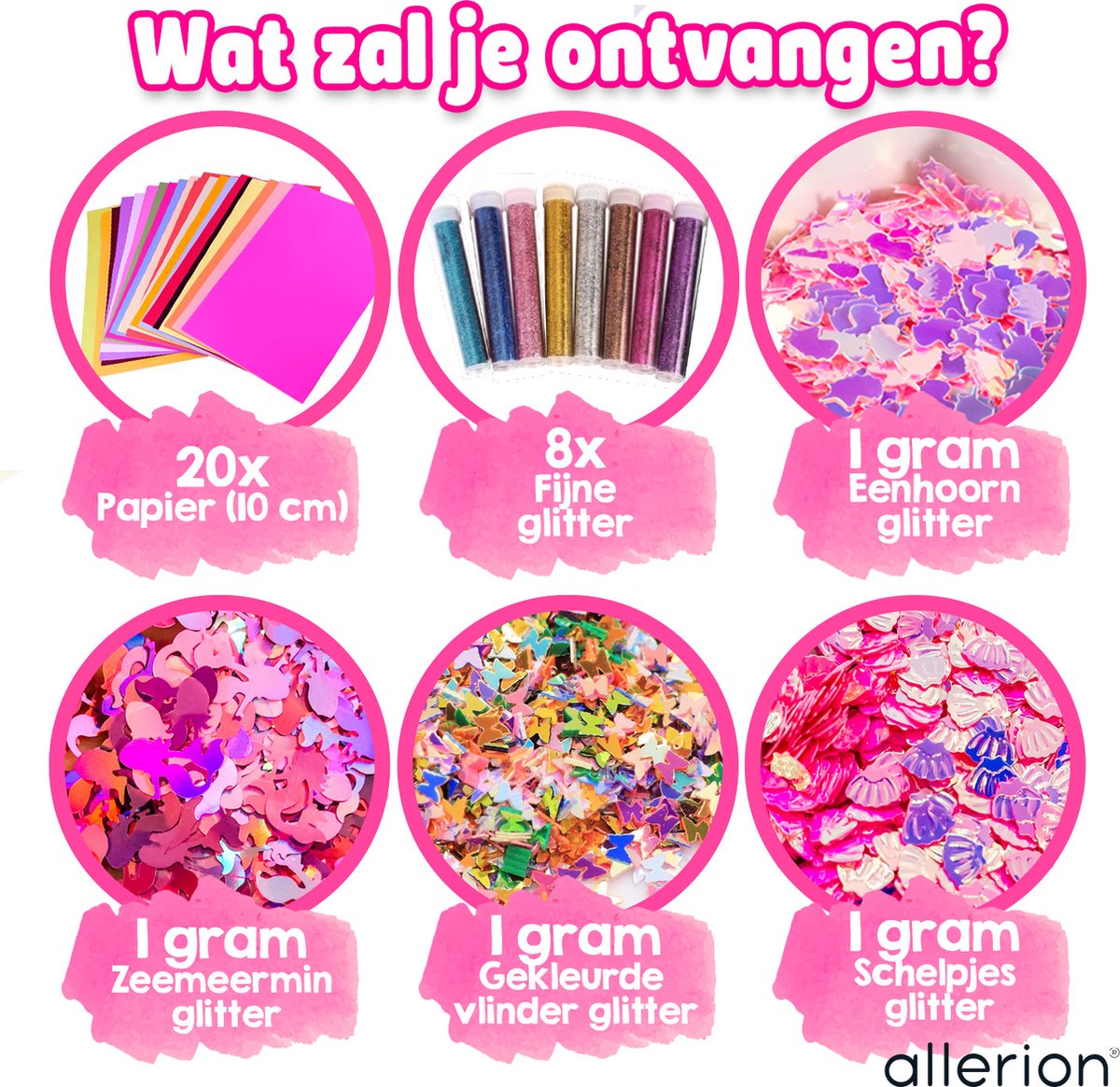 Allerion Glitter Knutselset Eenhoorn - 1043 Stuks