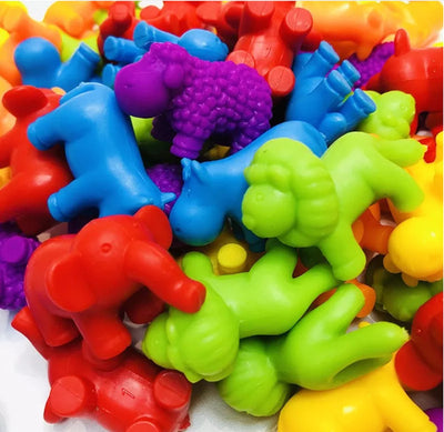 Sans marque Montessori Sorteerspel Dieren 17 × 9,5 cm