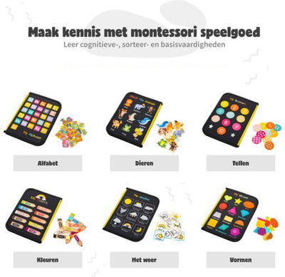 MontiPlay Montessori Sensorisch Activiteitenbord Dino