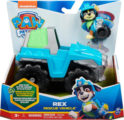 PAW Patrol Rex Voertuig en Speelfiguur - 15 cm