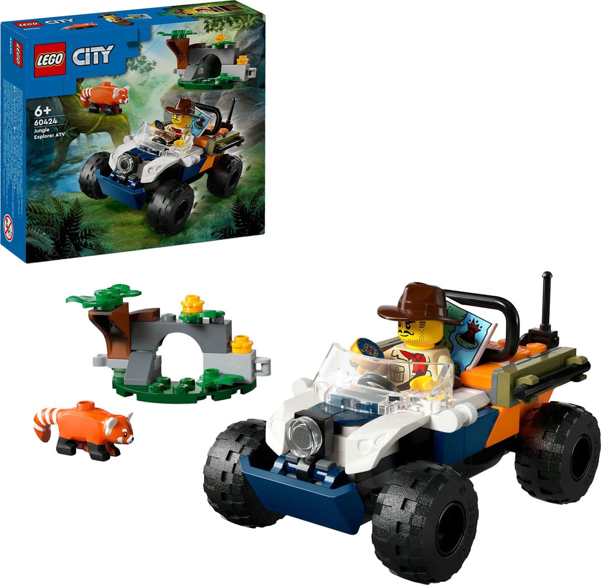LEGO City Jungle Explorers: Panda Rouge Avontuur - 60424