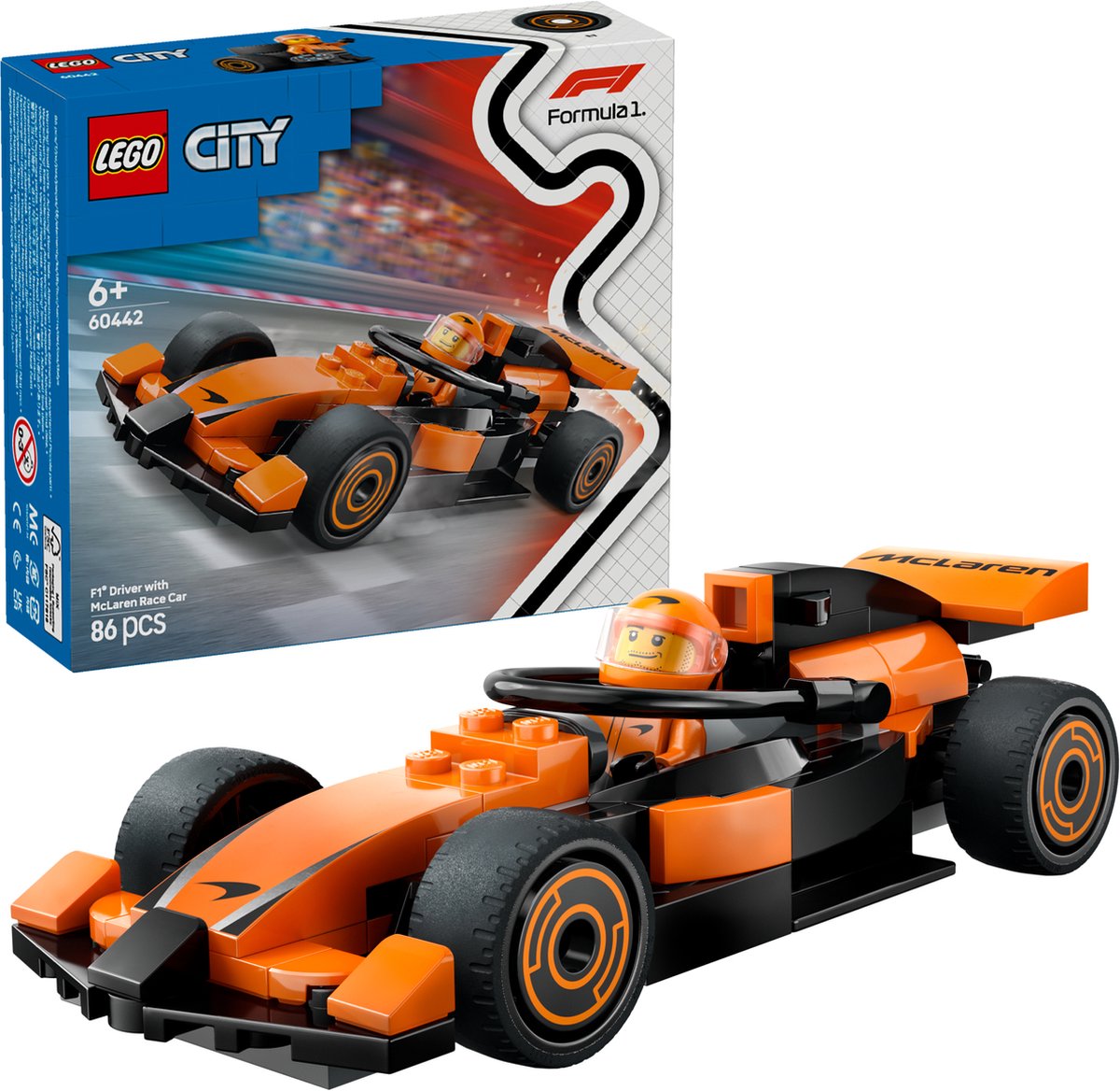 LEGO City McLaren F1 Racewagen met Piloot - 60442