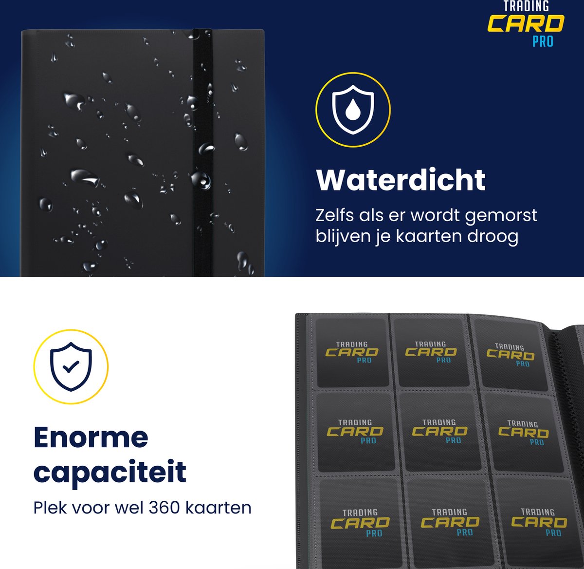 TradingCardPro Zwarte Verzamelmap voor Pokémon Kaarten - 360 Kaarten