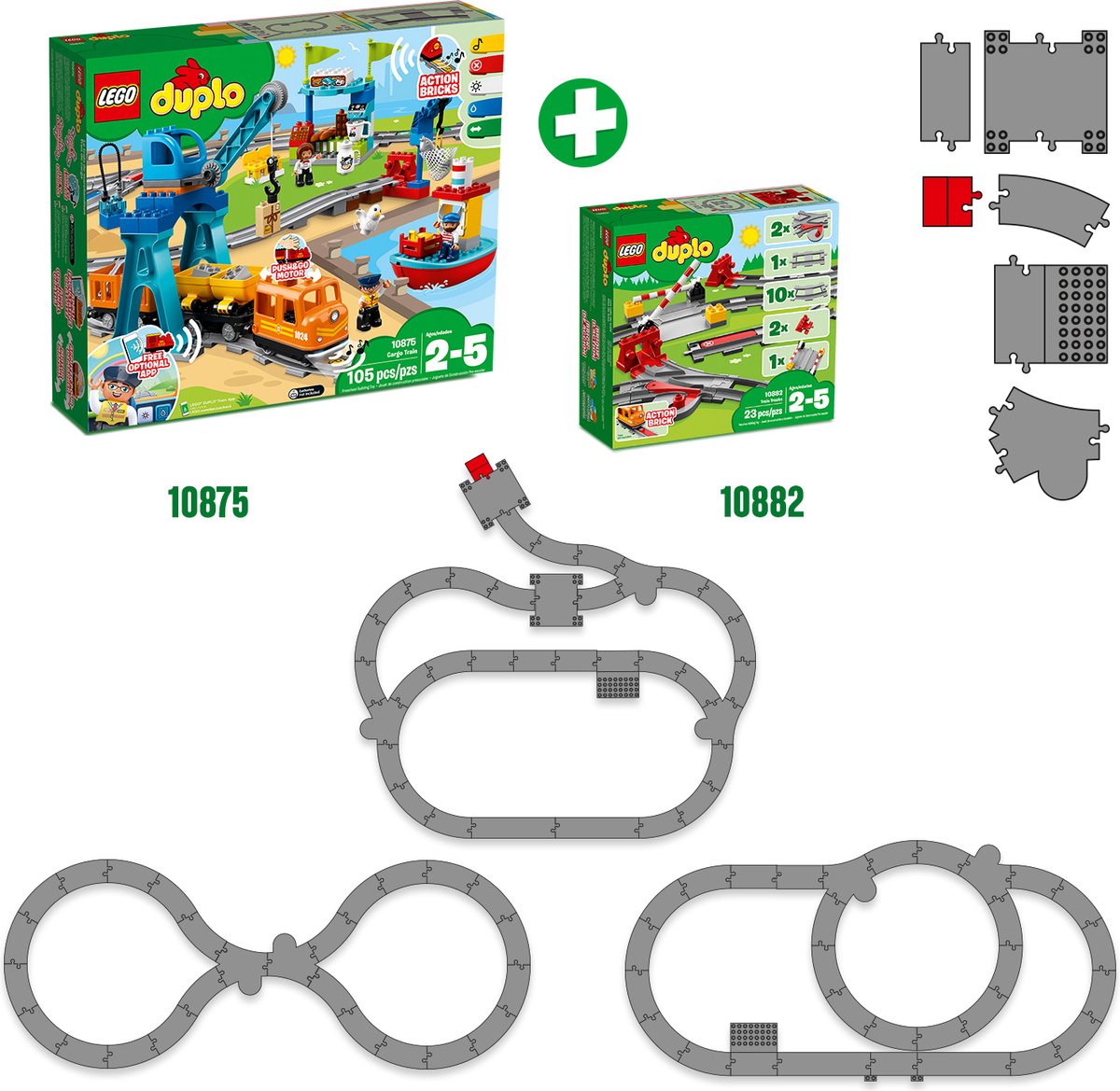 LEGO DUPLO Mijn Stad Treinrails - 10882