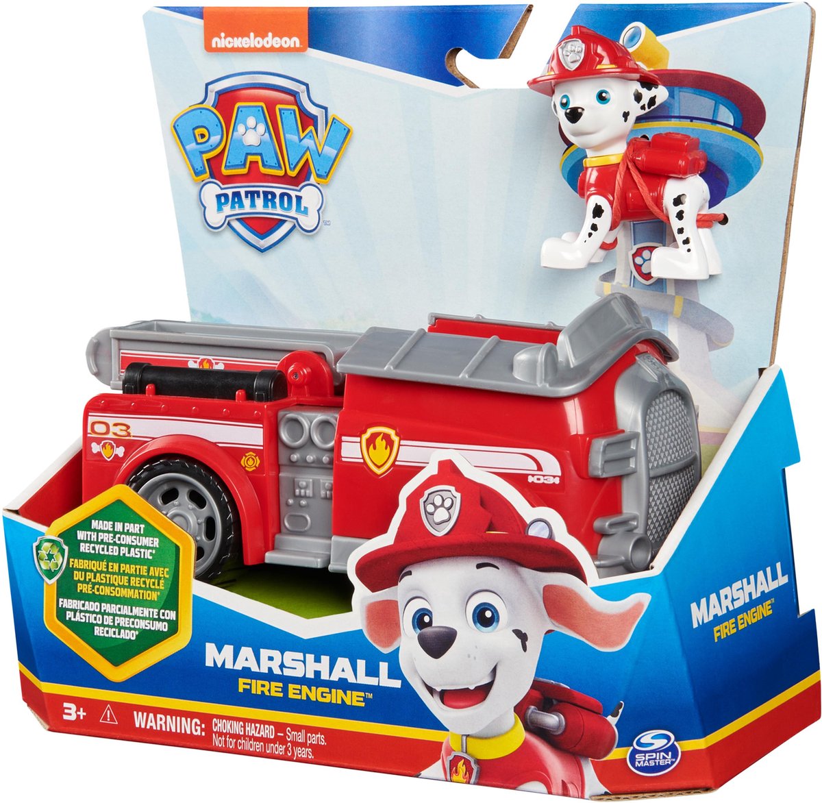 PAW Patrol Marcus' Brandweerwagen met Verzamelbare Figuur